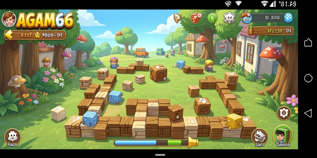 Tampilan gameplay puzzle yang menantang dan menarik di AGAM66.