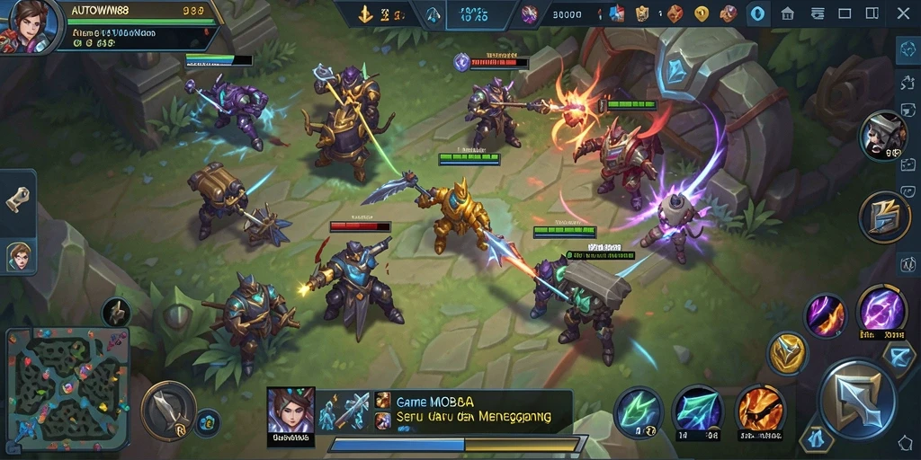 Gameplay menegangkan AUTOWIN88 saat pertarungan tim berlangsung.