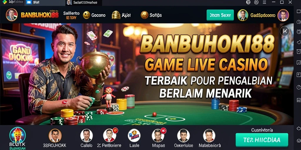 Screenshot gameplay BANBUHOKI88 menampilkan dealer dan meja permainan Live Casino.