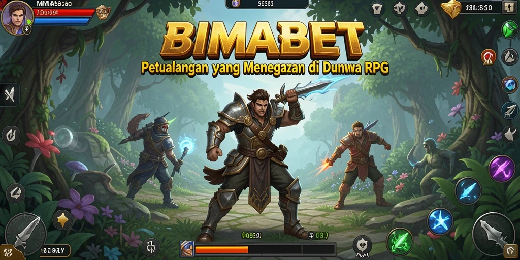 Screenshot gameplay BIMABET menunjukkan aksi seru dalam petualangan RPG.
