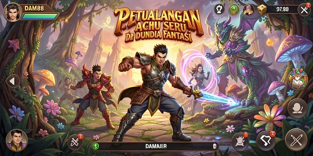 Tangkapan layar menampilkan aksi seru gameplay ARPG DAM88.