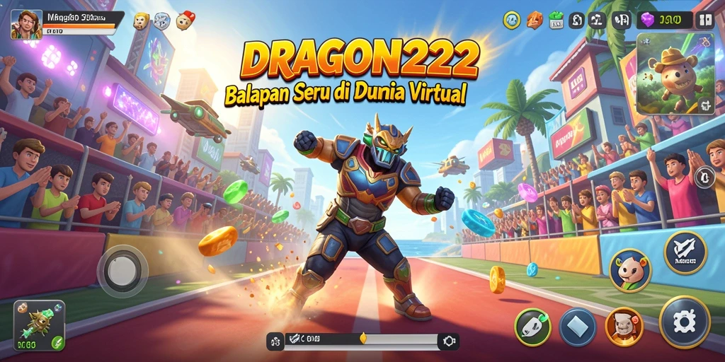 Gameplay mendebarkan dari balapan seru di DRAGON222