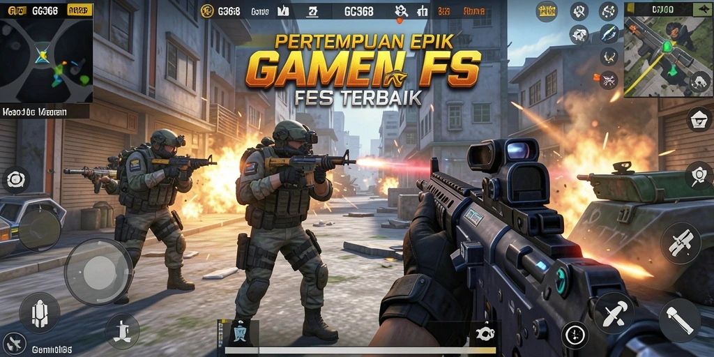 Gameplay menegangkan dalam aksi FPS yang seru.