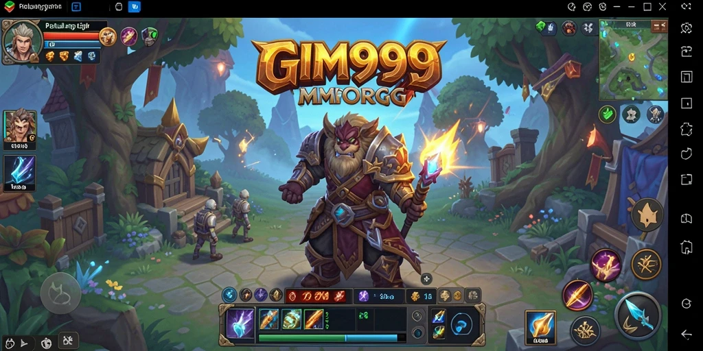 Tampilan gameplay menawan dari GIM999 dalam dunia MMORPG.
