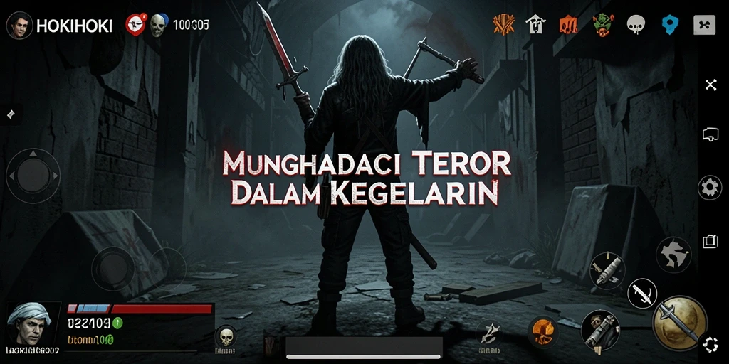 Menampilkan suasana mencekam dalam gameplay HOKIHOKI.