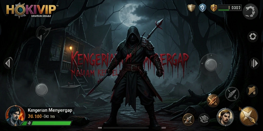 Tampilan gameplay HOKIVIP yang mencekam dan menegangkan.