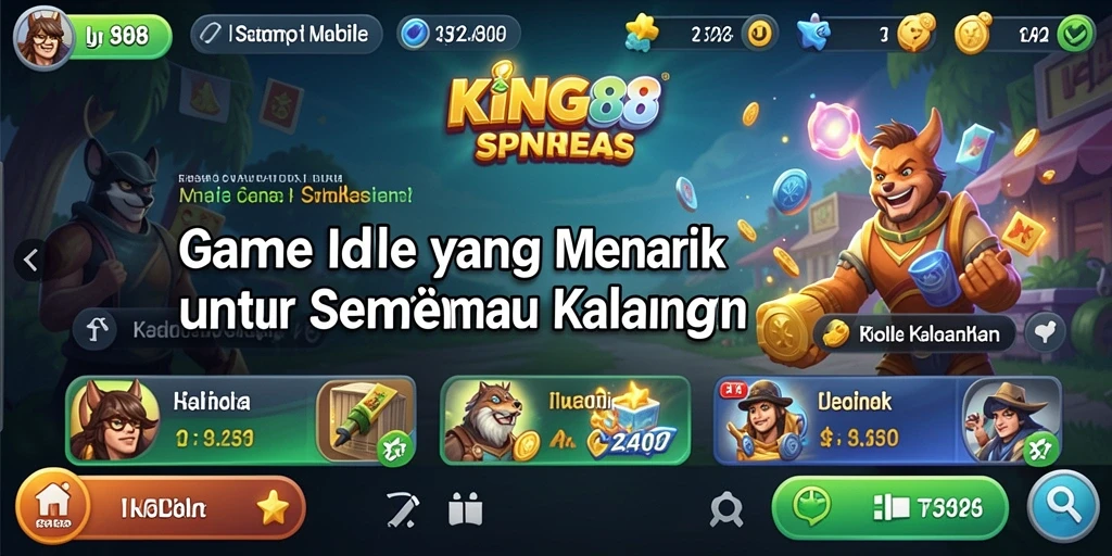 Tampilan gameplay KING88 menunjukkan aksi seru dan interaktif dalam membangun kerajaan.