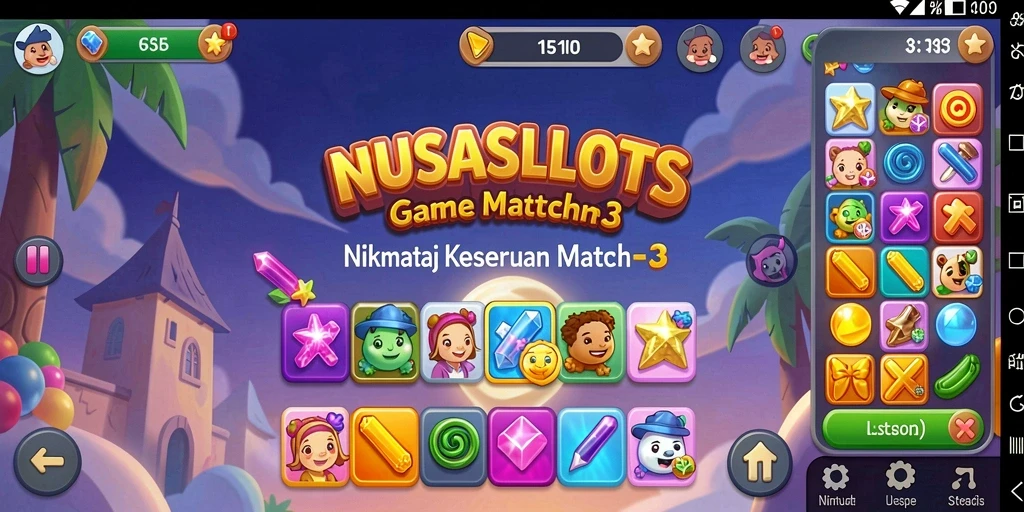 Tampilan keseruan gameplay NUSASLOTS dalam momen mencocokkan simbol.