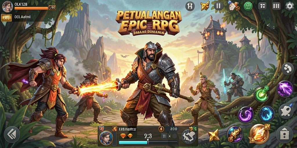 Tampilan gameplay OLX128 yang seru dan memikat.