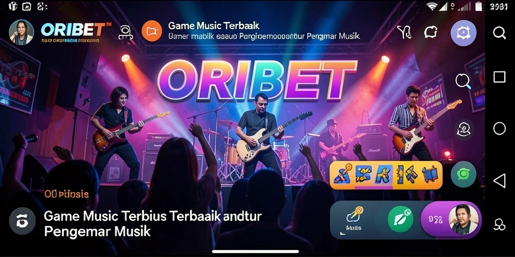Tangkapan layar ORIBET menampilkan pemain bersaing dalam permainan musik yang seru.