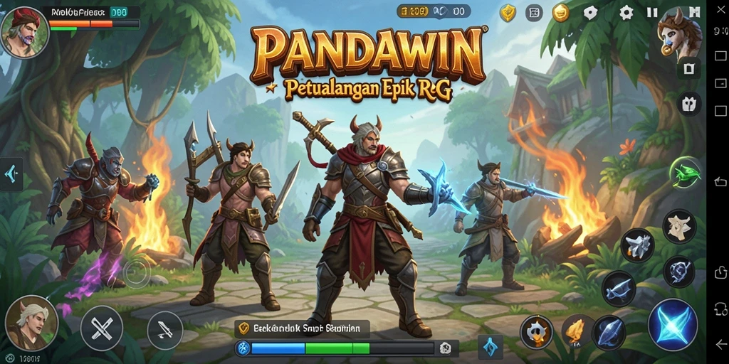 Tangkapan layar gameplay menunjukkan petualangan seru dalam RPG.
