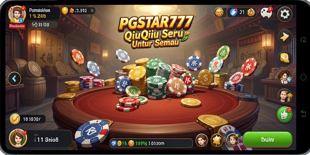 Tampilan gameplay QiuQiu yang menarik dan mendebarkan.