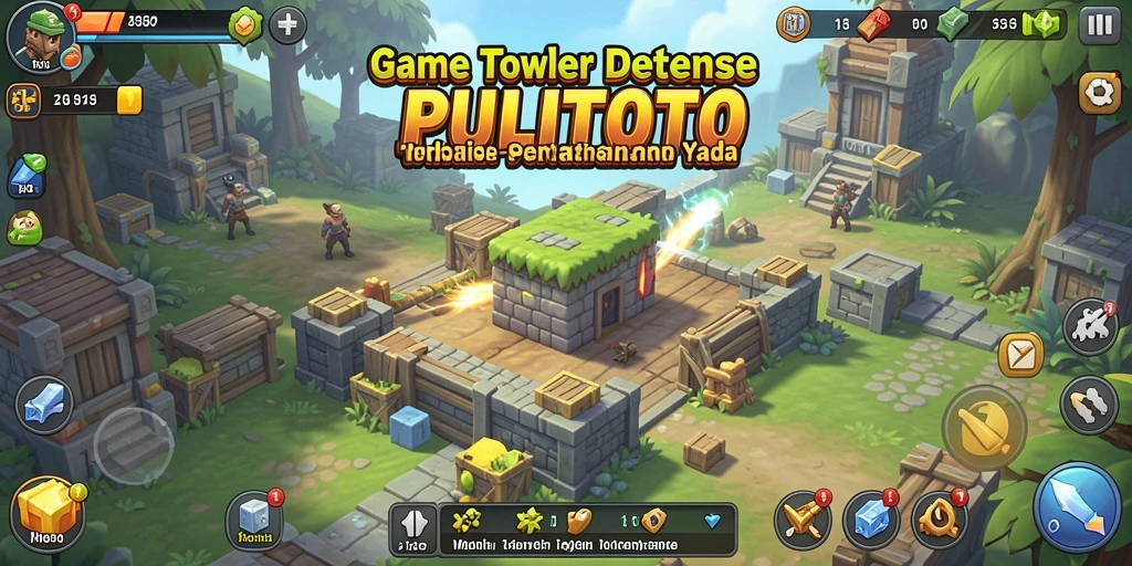 Tampilan gameplay PULITOTO yang menegangkan dalam pertahanan Tower Defense.