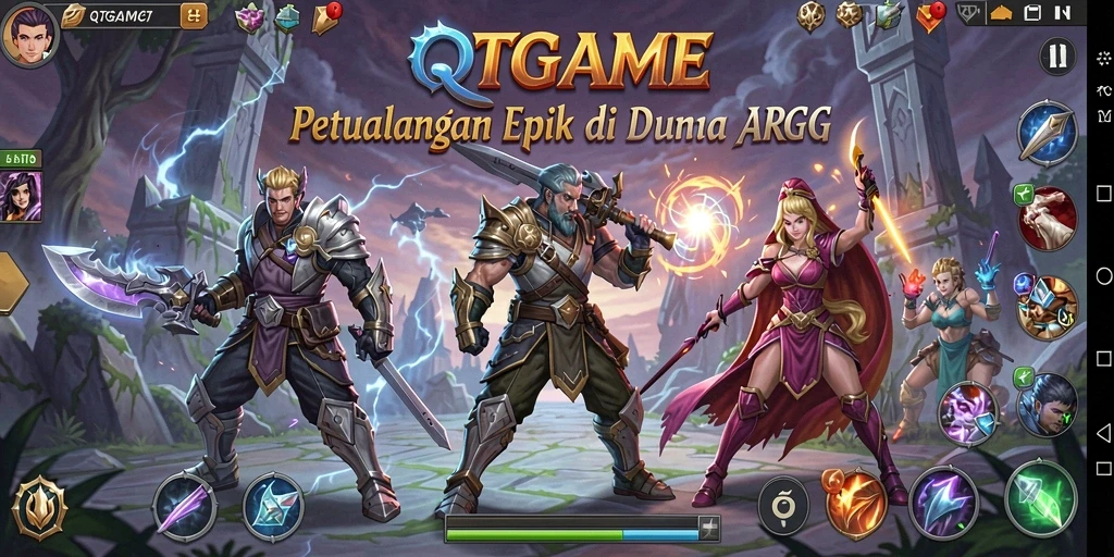 Tampilan gameplay QTGAME yang seru dan menantang di dunia ARPG.