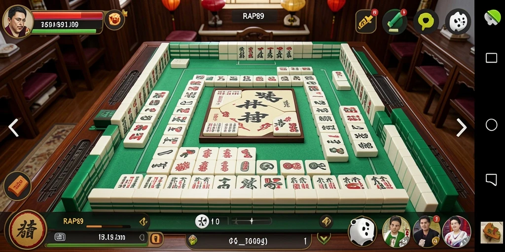 Tampilan gameplay Mahjong yang menarik dan interaktif.