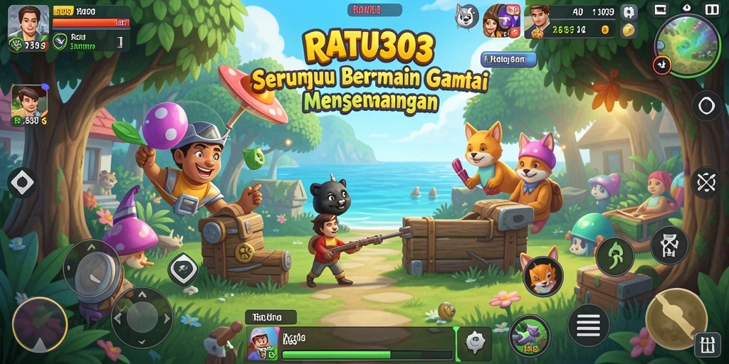 Tampilan gameplay seru dan menarik dari RATU303 di layar ponsel.