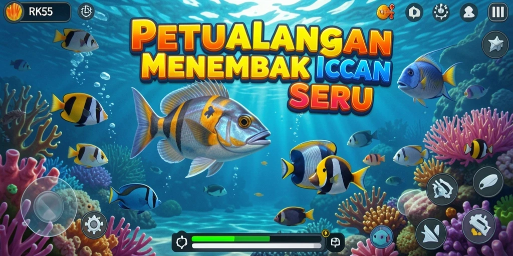 Screenshot gameplay seru dalam Tembak Ikan RK55.