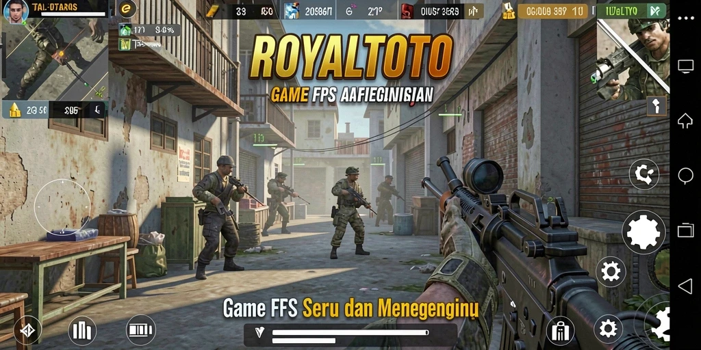 Gameplay mendebarkan dalam pertarungan FPS di ROYALTOTO.